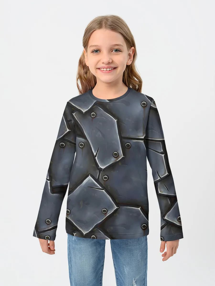 Kinder Baumwoll Langarmshirt