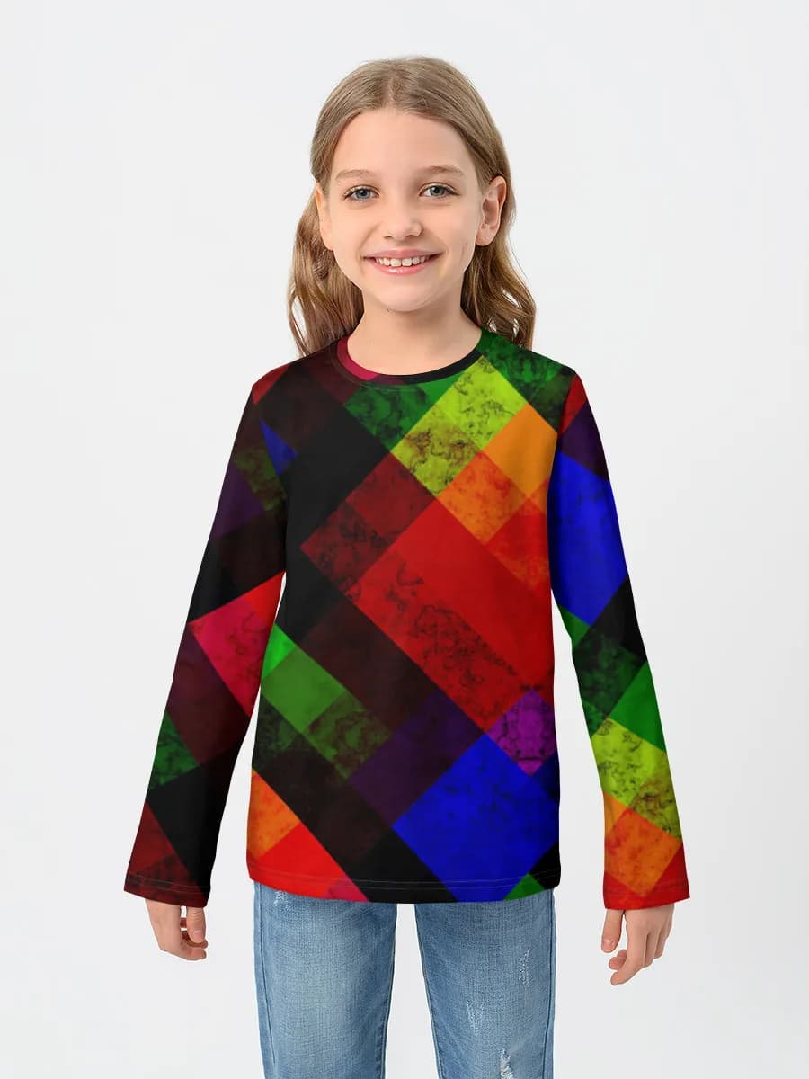 Kinder Baumwoll Langarmshirt