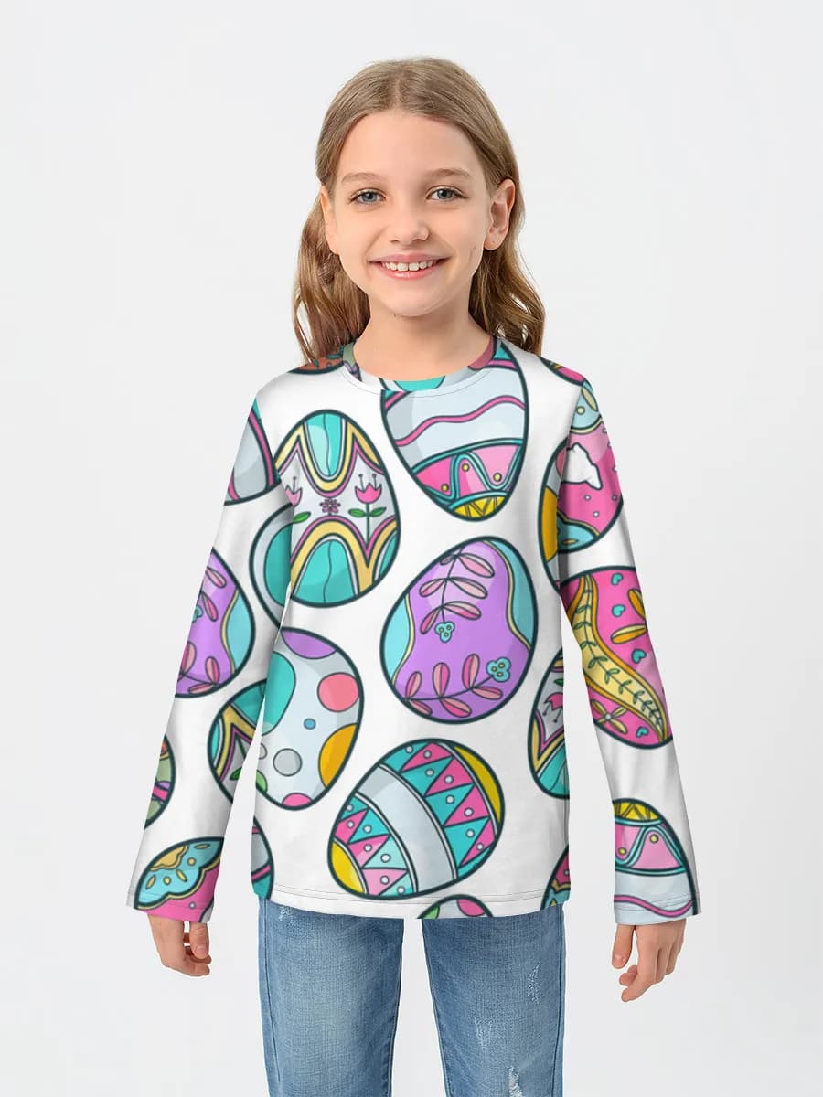 Children's cotton long sleeve shirt