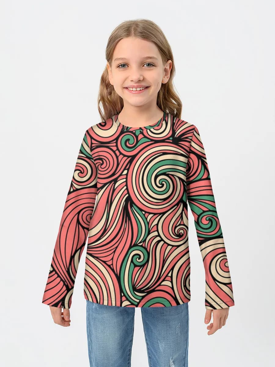Children's cotton long sleeve shirt