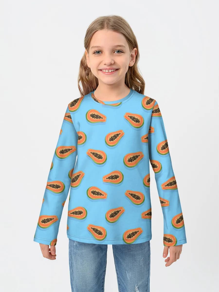 Children's cotton long sleeve shirt