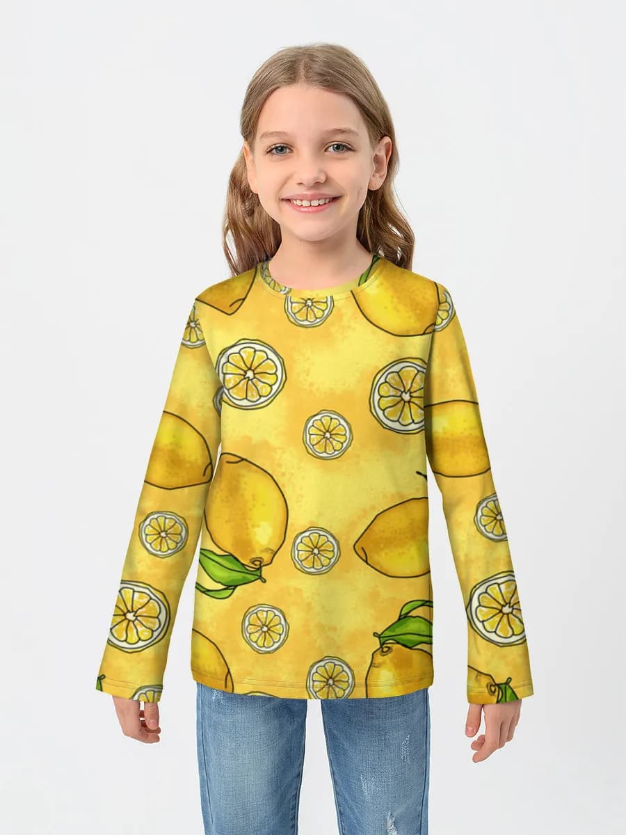 Children's cotton long sleeve shirt