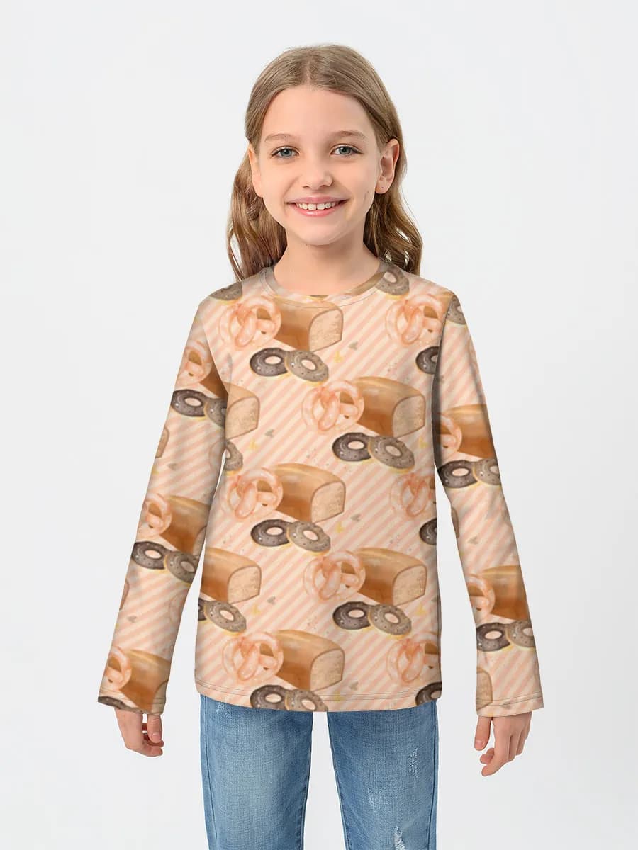 Children's cotton long sleeve shirt