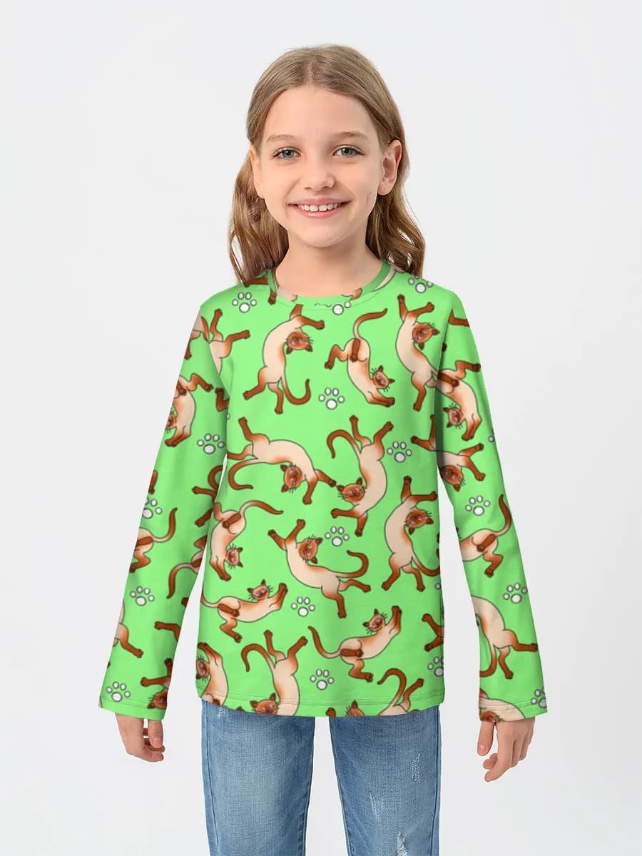 Children's cotton long sleeve shirt
