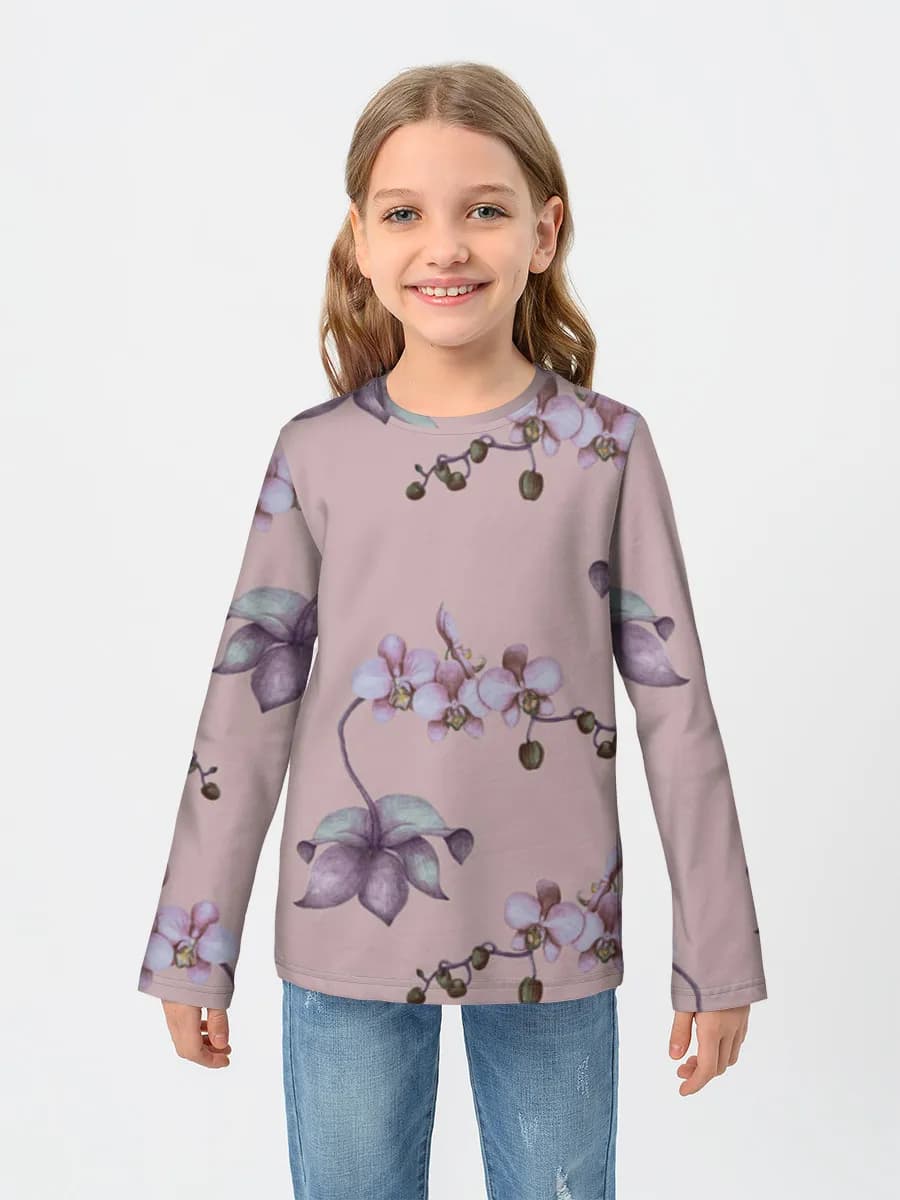 Children's cotton long sleeve shirt