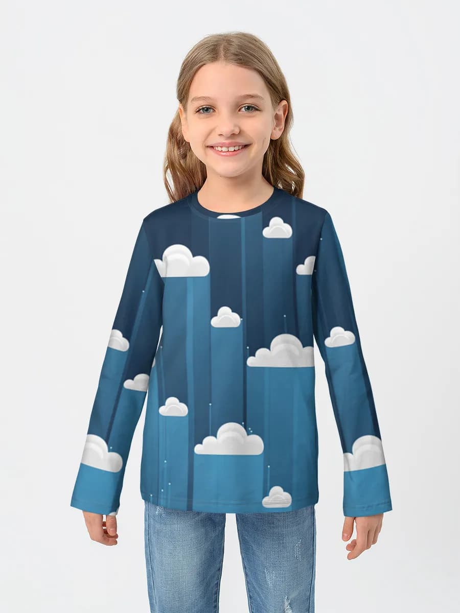 Children's cotton long sleeve shirt