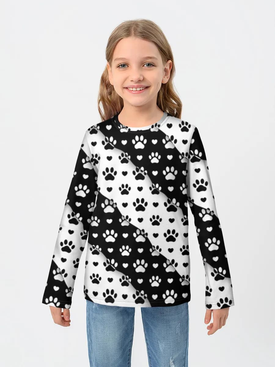 Kinder Baumwoll Langarmshirt