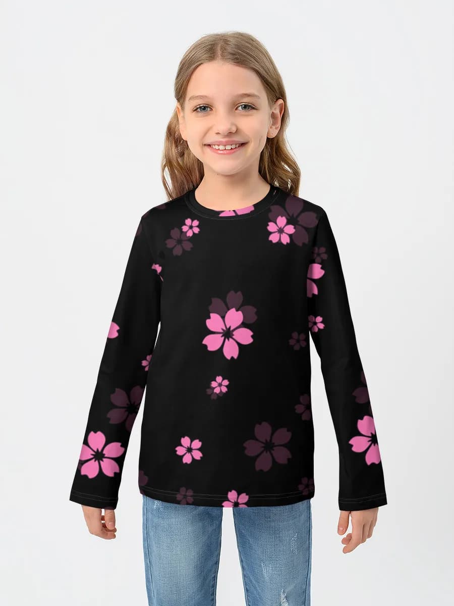 Kinder Baumwoll Langarmshirt