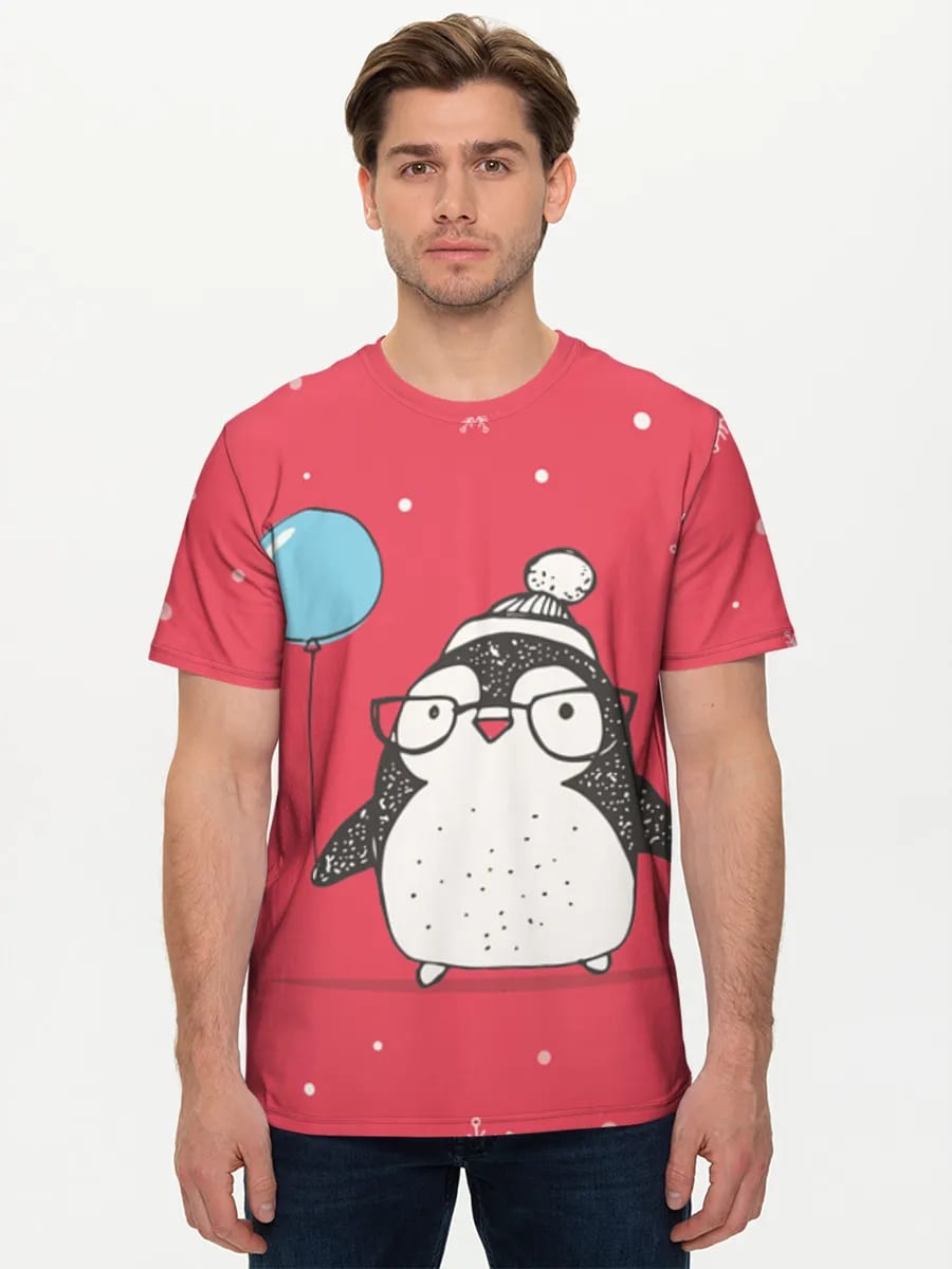 Festlicher Pinguin mit Ballon