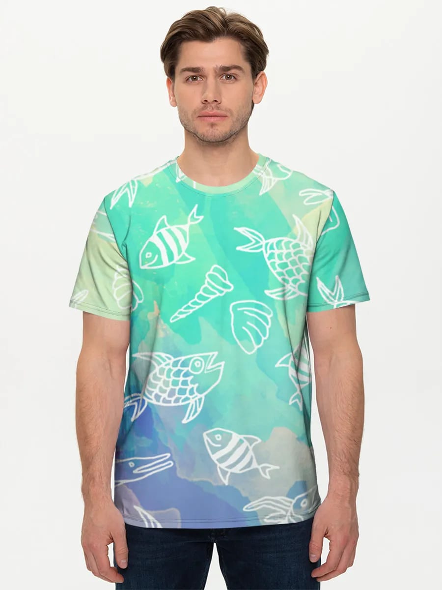 Pastell Ozeanfisch-Doodles