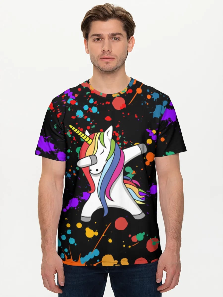 Dabbendes Regenbogen-Einhorn