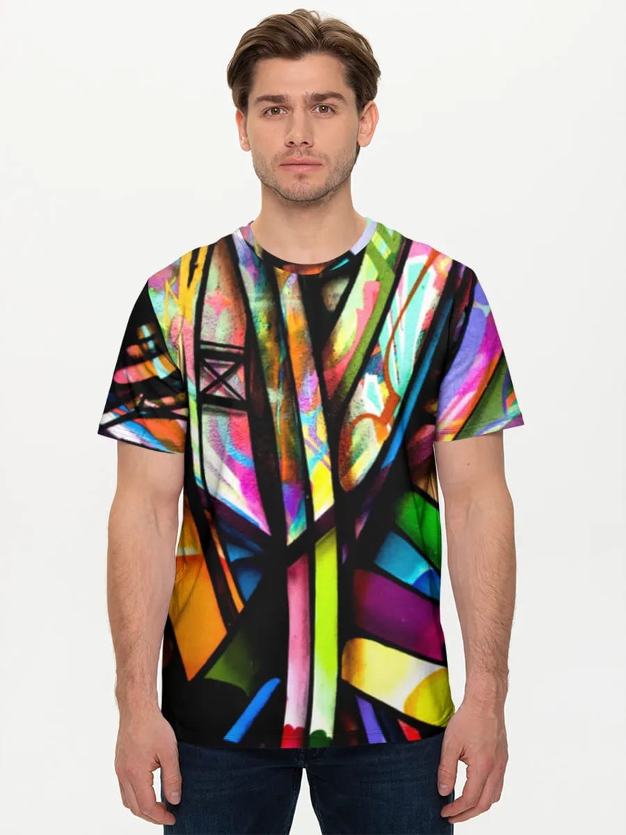 Neon Graffiti Abstrakter Burst