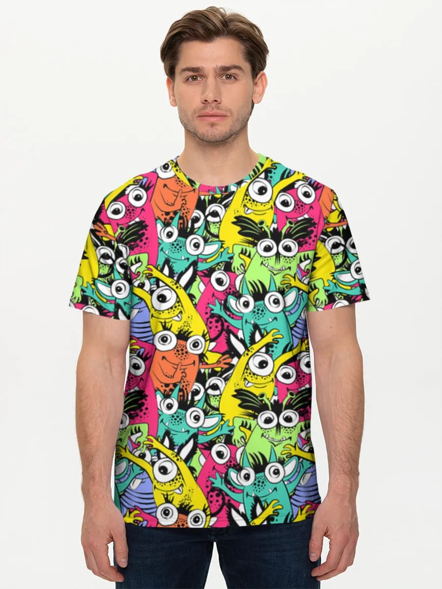 Neon Cartoon-Monster