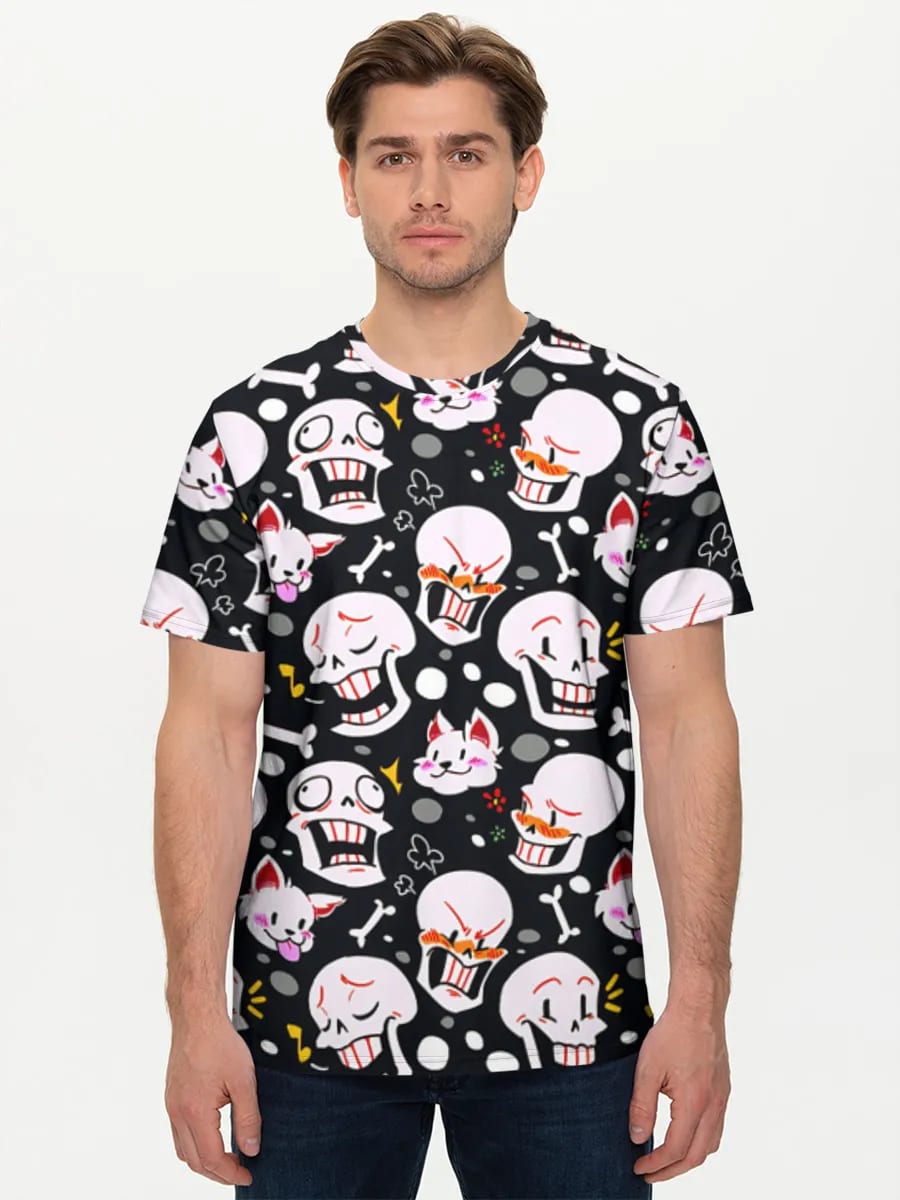 Kawaii Totenköpfe und Katzen