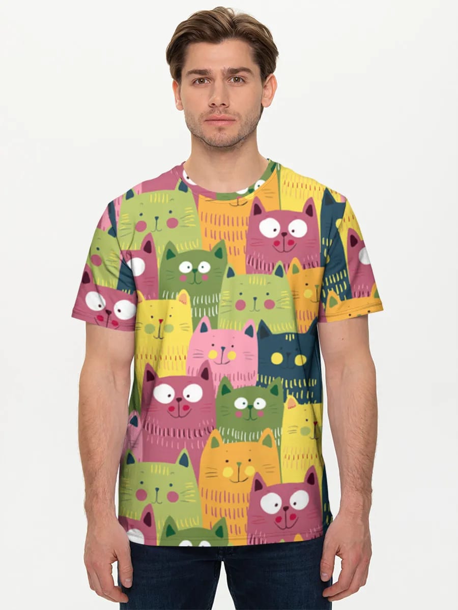 Bunte süße Katzen