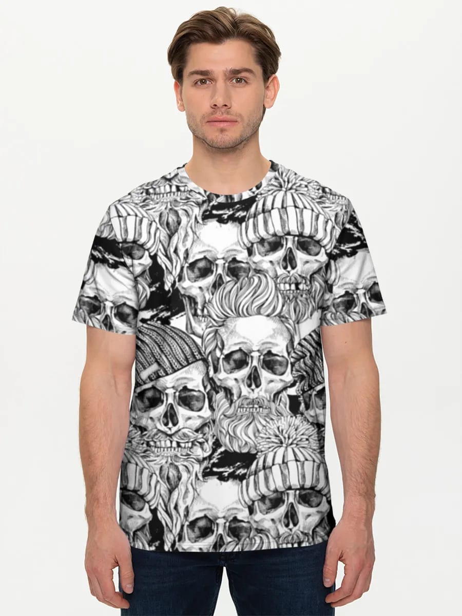 Bärtiger Totenkopf Mützen-Kunst