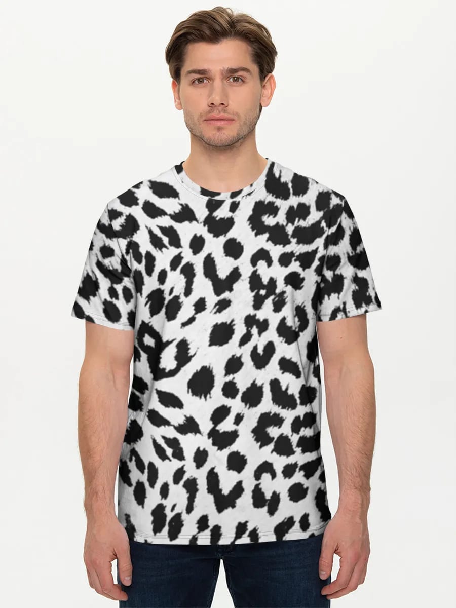 Schwarz-Weißer Leoparden-Print