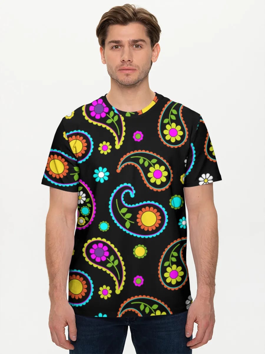 Neon Paisley Blumen