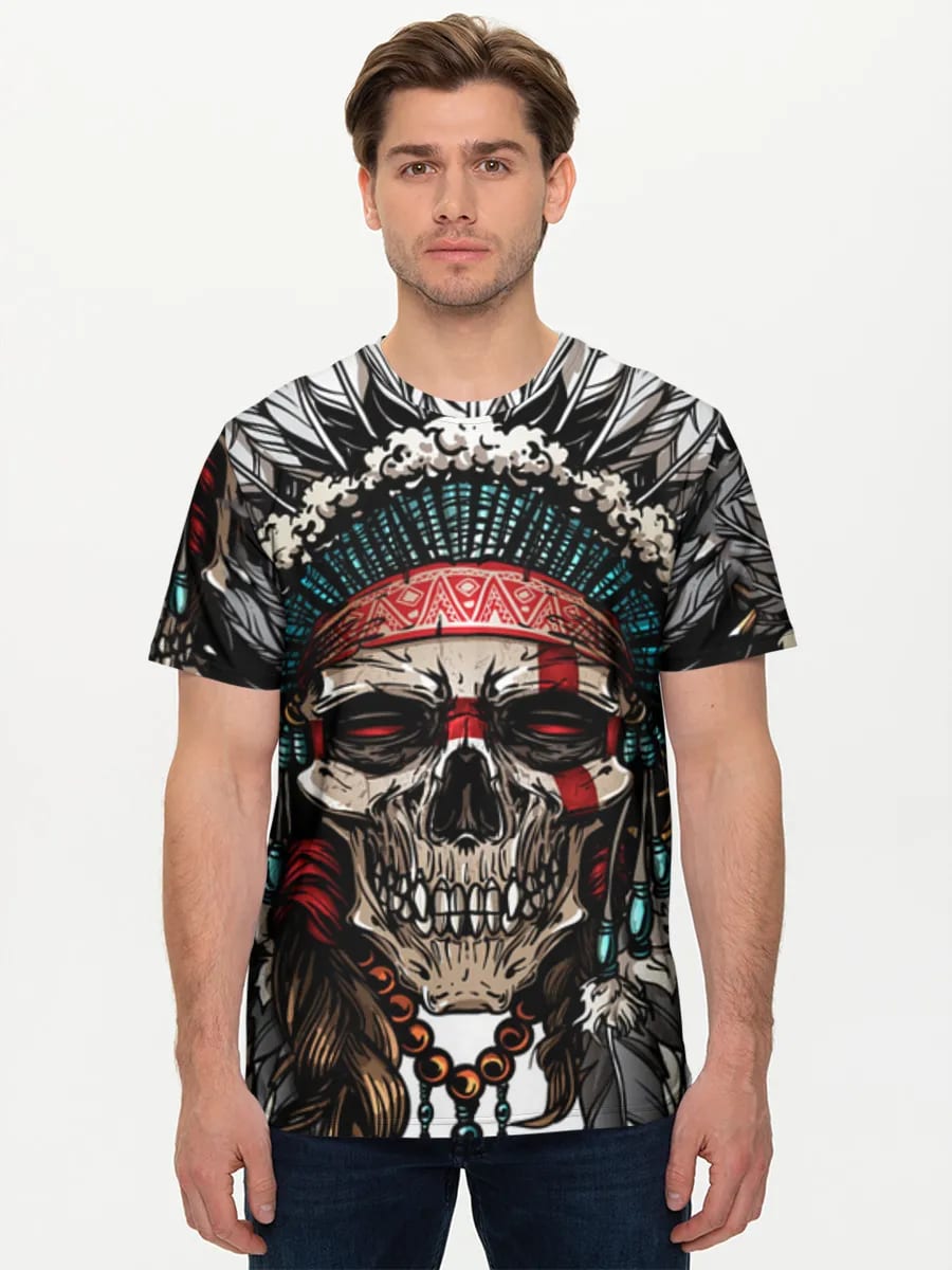 Totenkopf-Federkopfschmuck