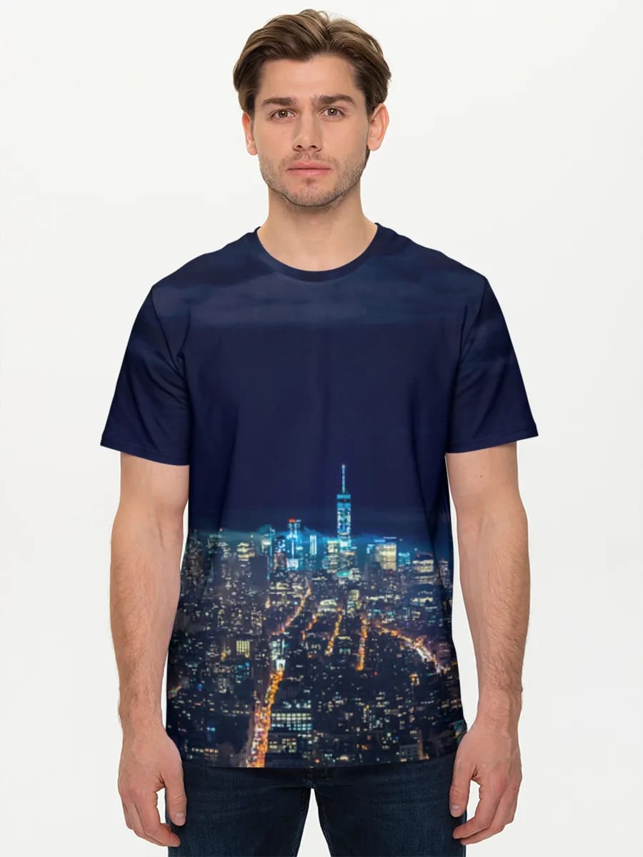 Neon Night City Skyline