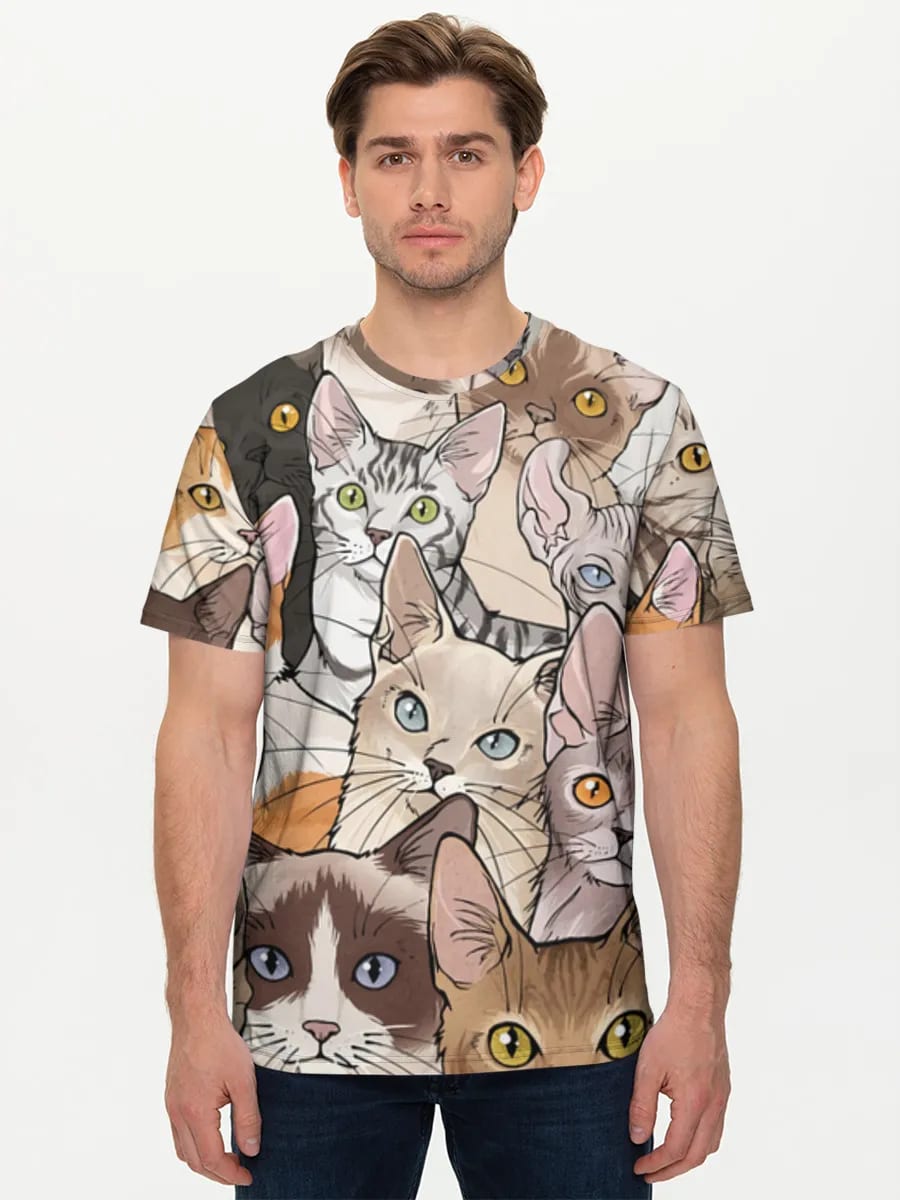 Bunte Katzengesichter