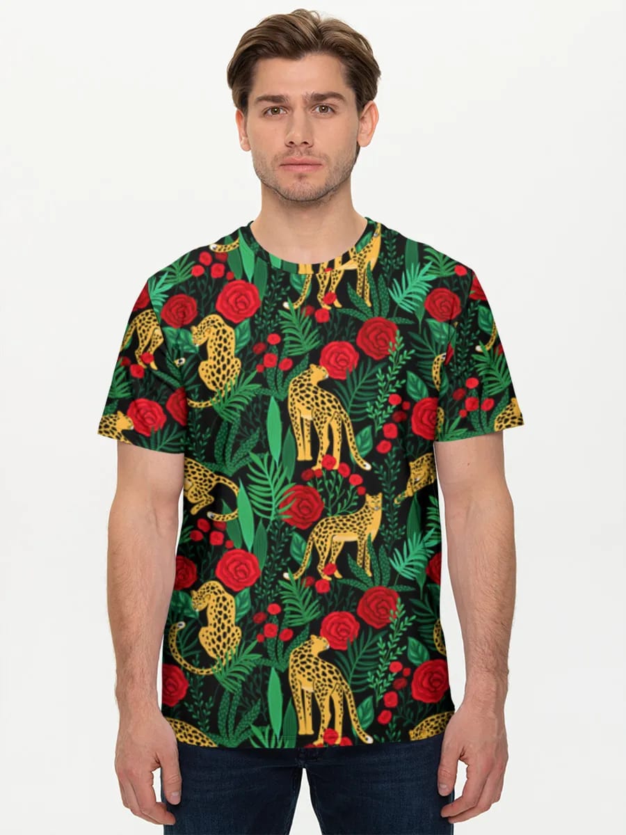 Leoparden und Rote Rosen