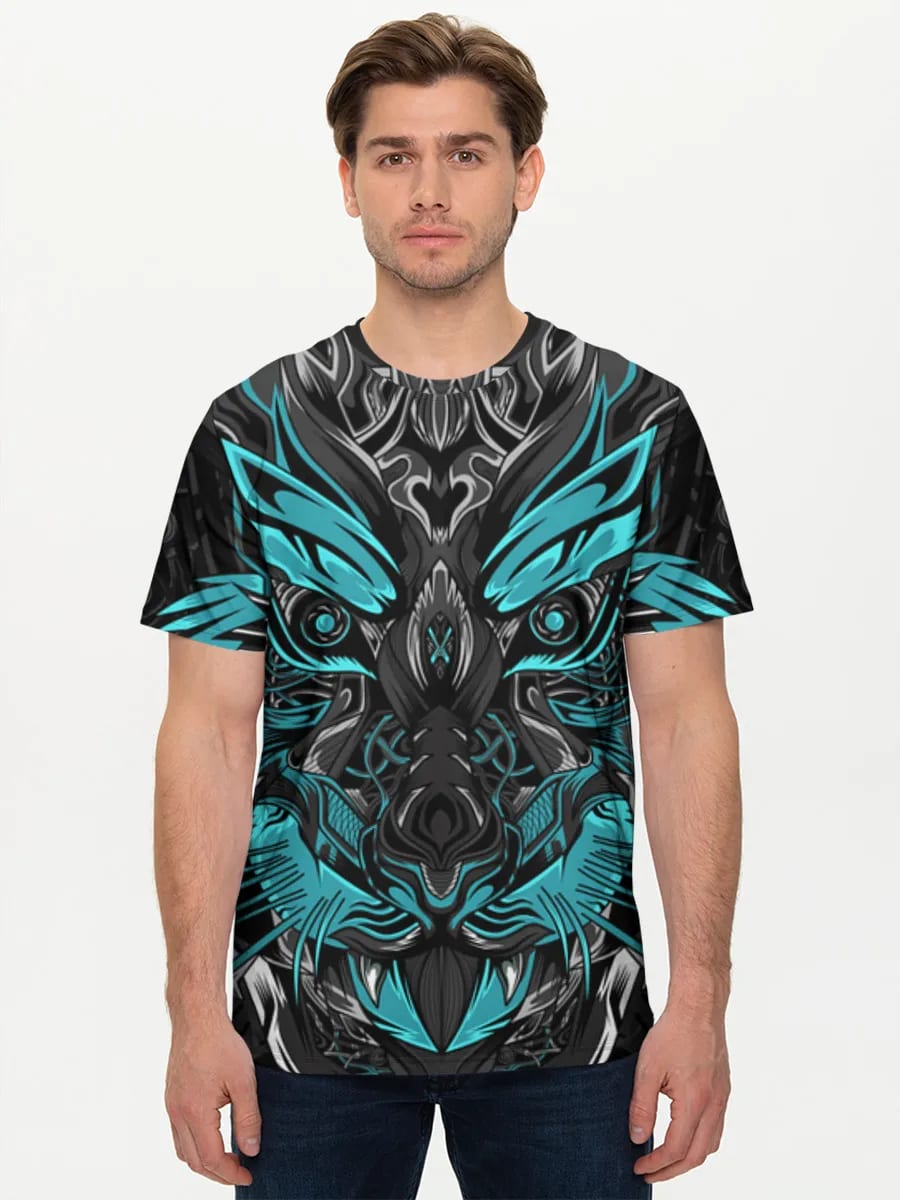 Neon Cyber-Tiger-Emblem