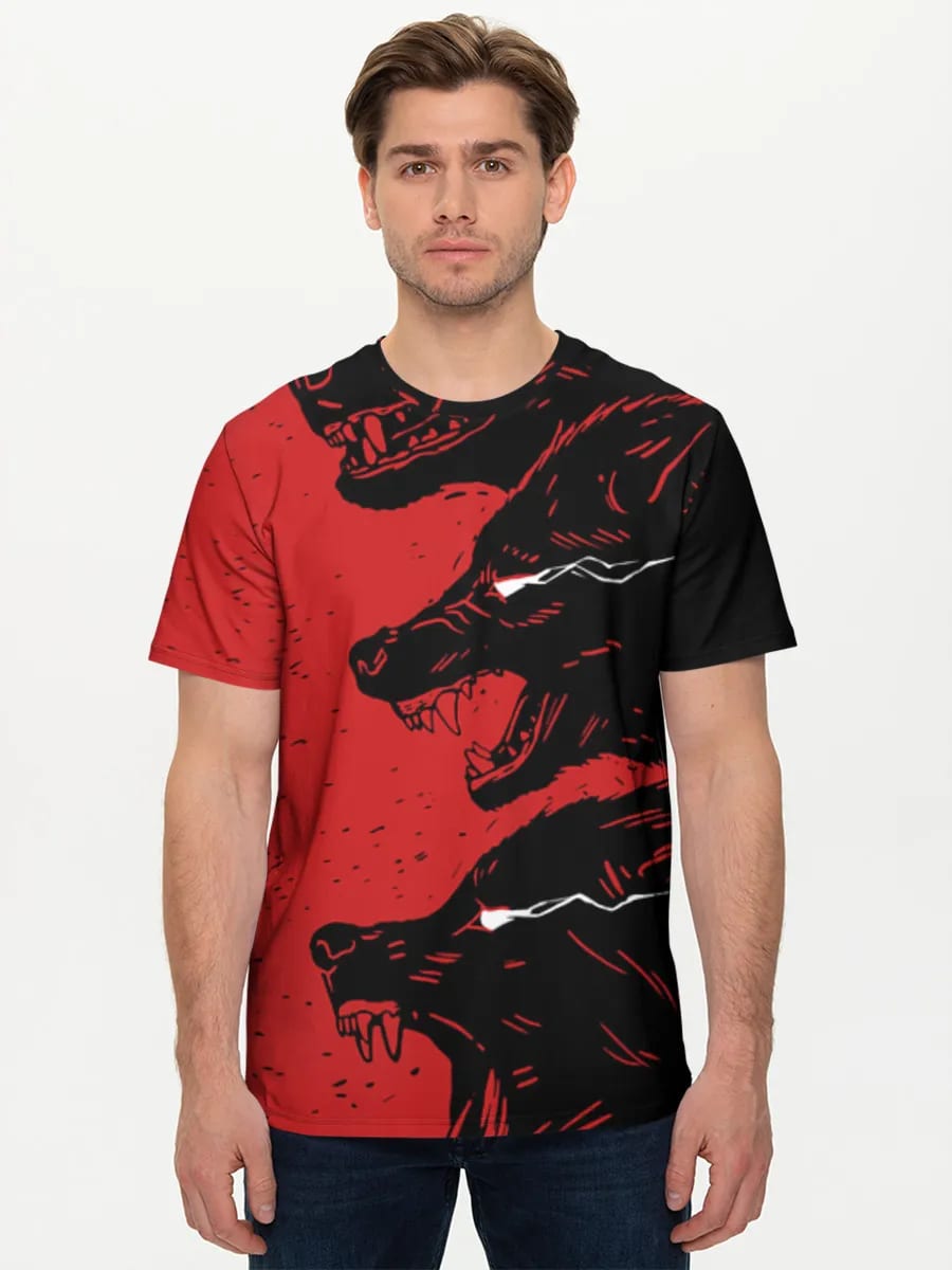 Dreiköpfiger Wolf