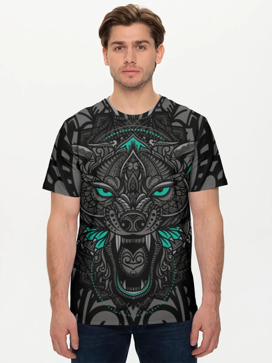 Ornamentaler Teal-Wolf