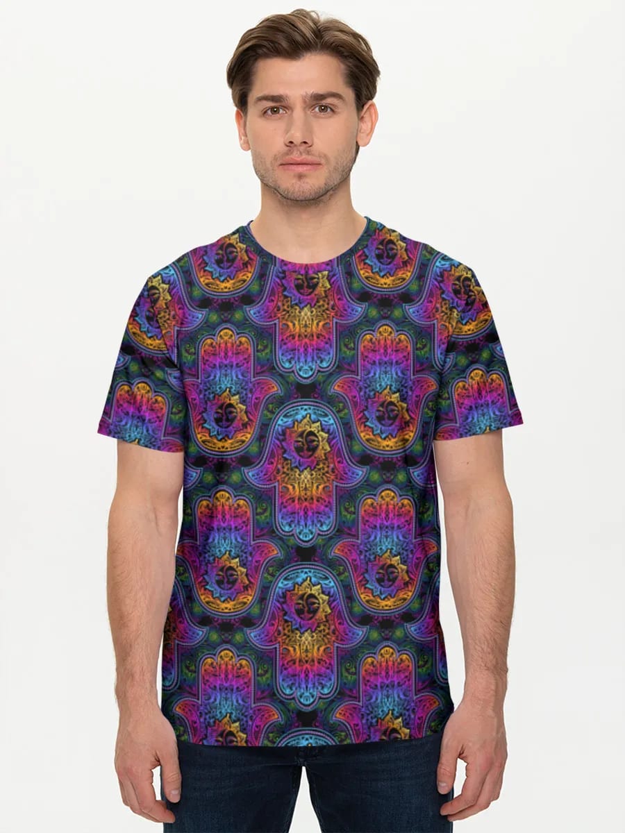 Psychedelische Regenbogen-Hamsa