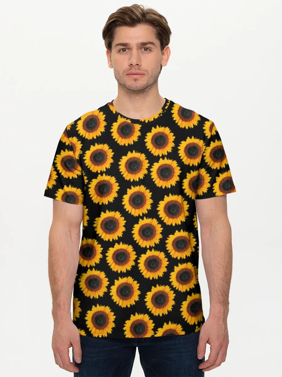 Sonnenblumen auf Schwarz