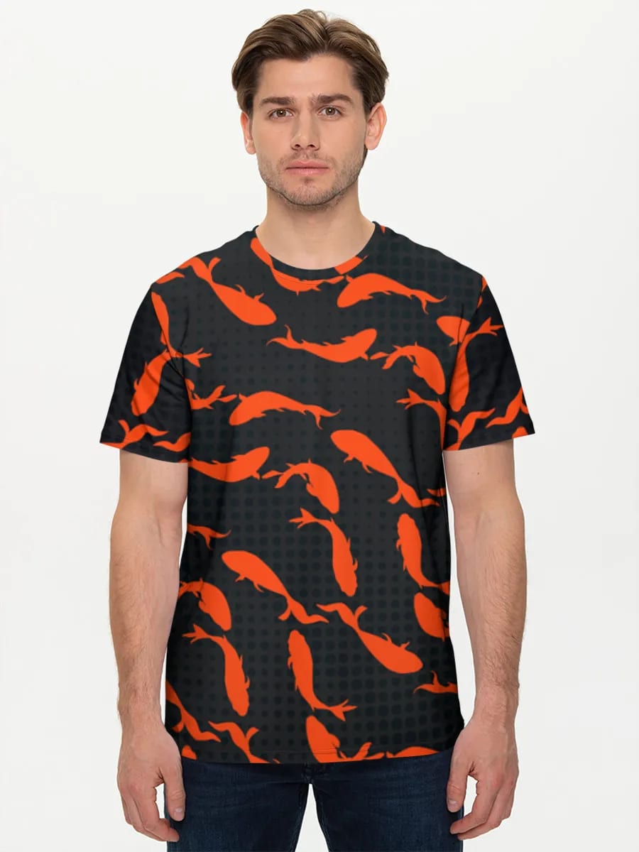 Orange Koi Fish Silhouettes