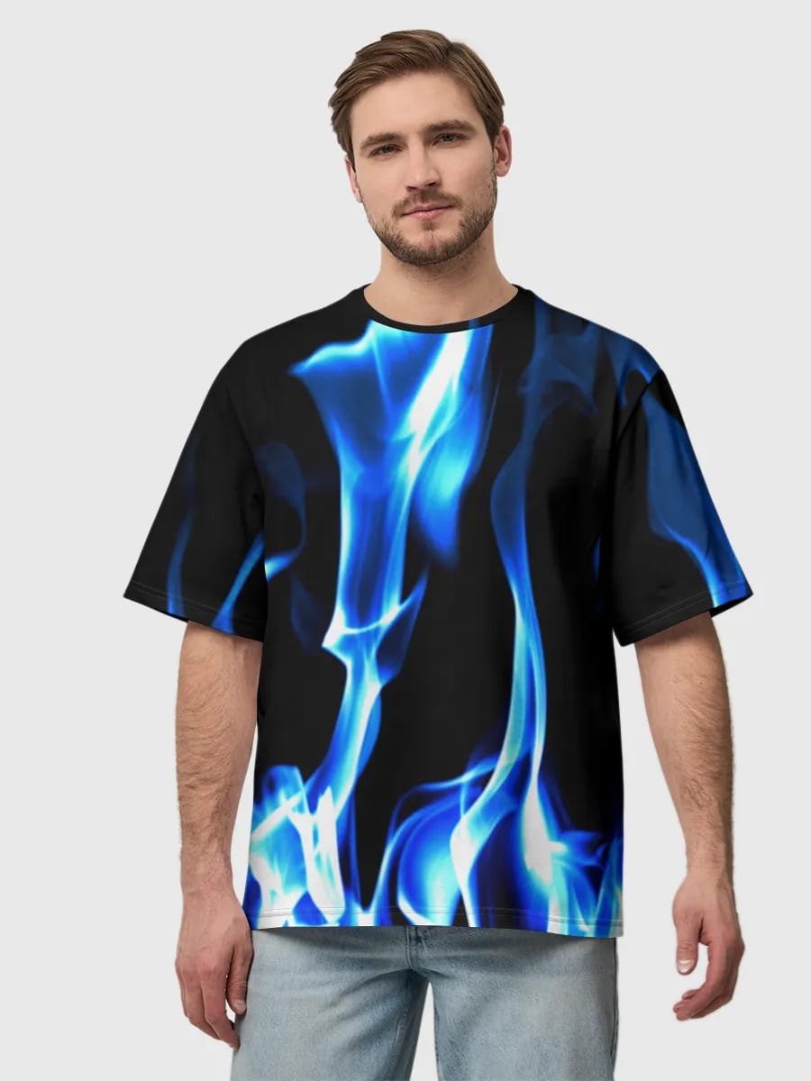 Flammes bleu électrique
