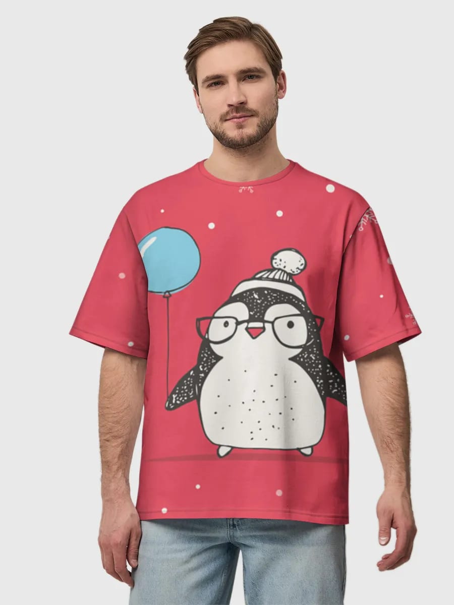 Festive Penguin With Balloon
