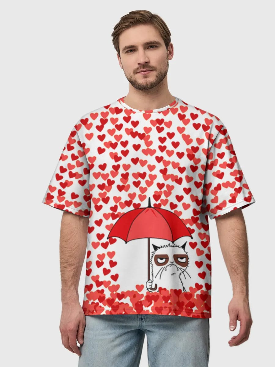 Grumpy Cat im Liebesregen