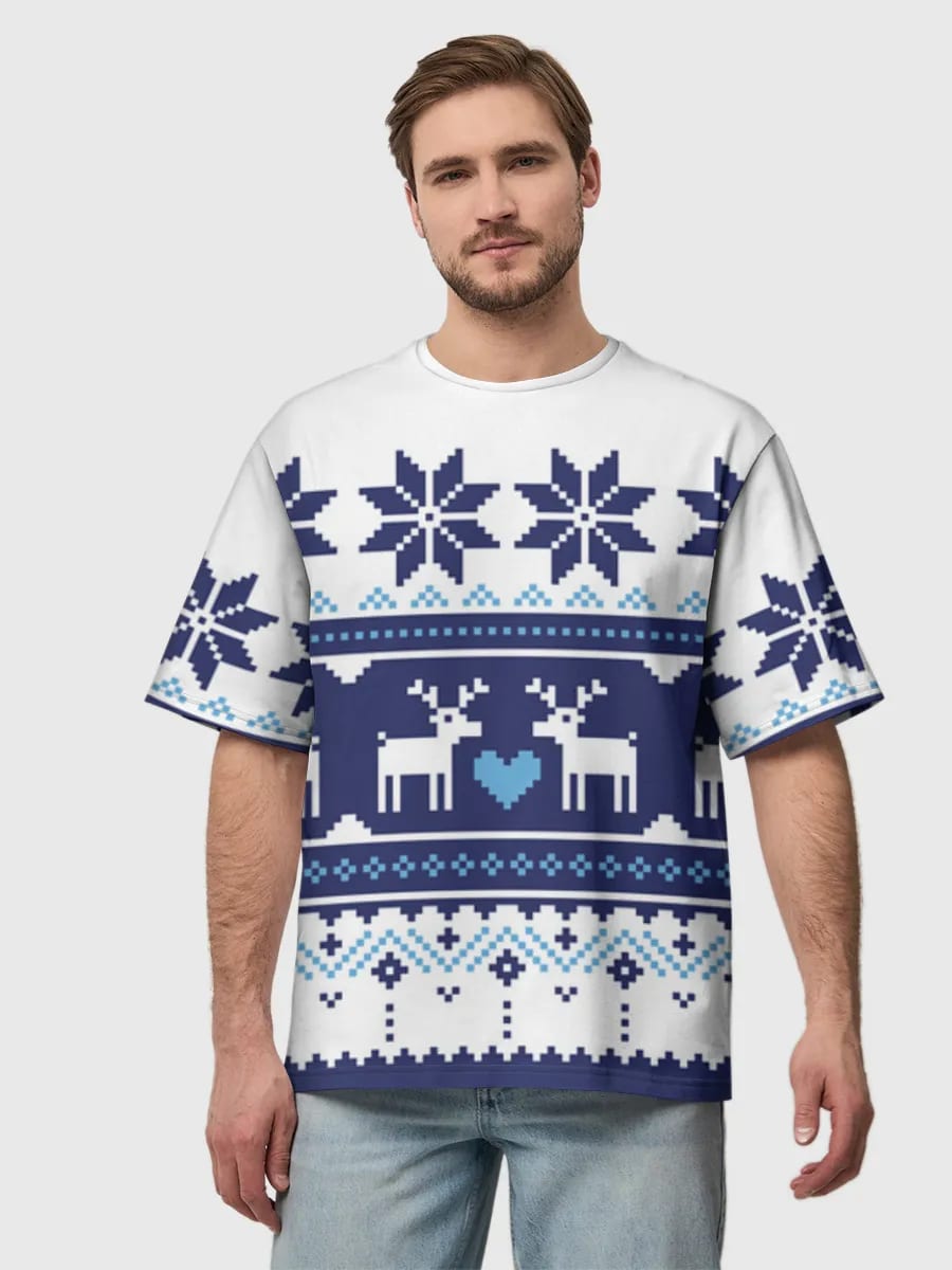 Nordic Reindeer Snowflake Sweater