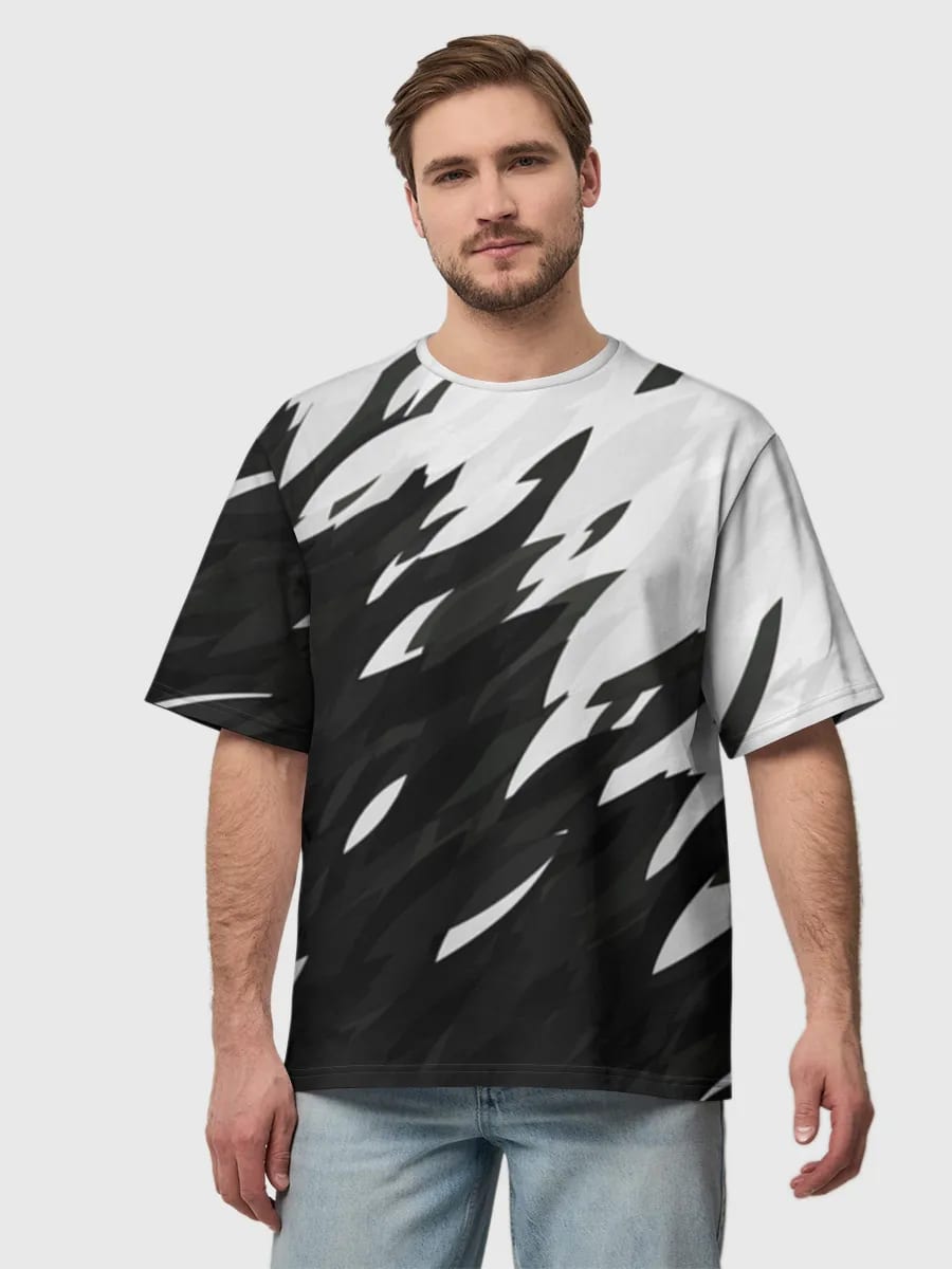 Monochromes Scherben-Wellenmuster