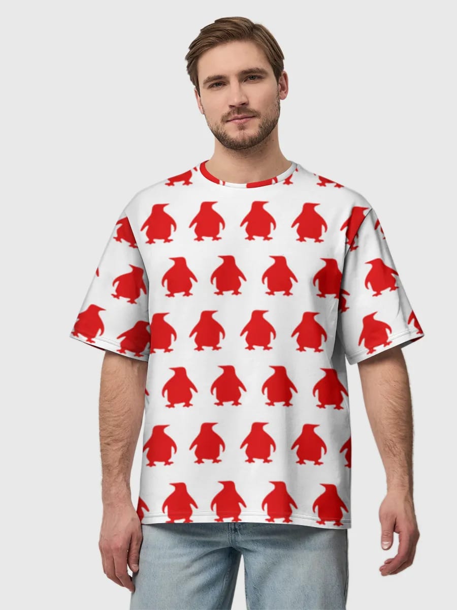 Red Penguin Silhouettes