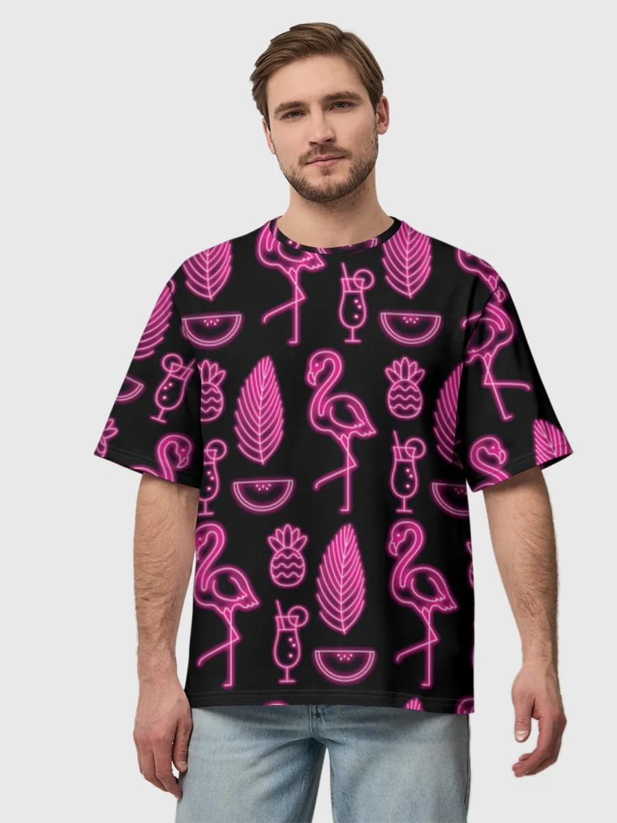 Vibras de flamencos tropicales neón