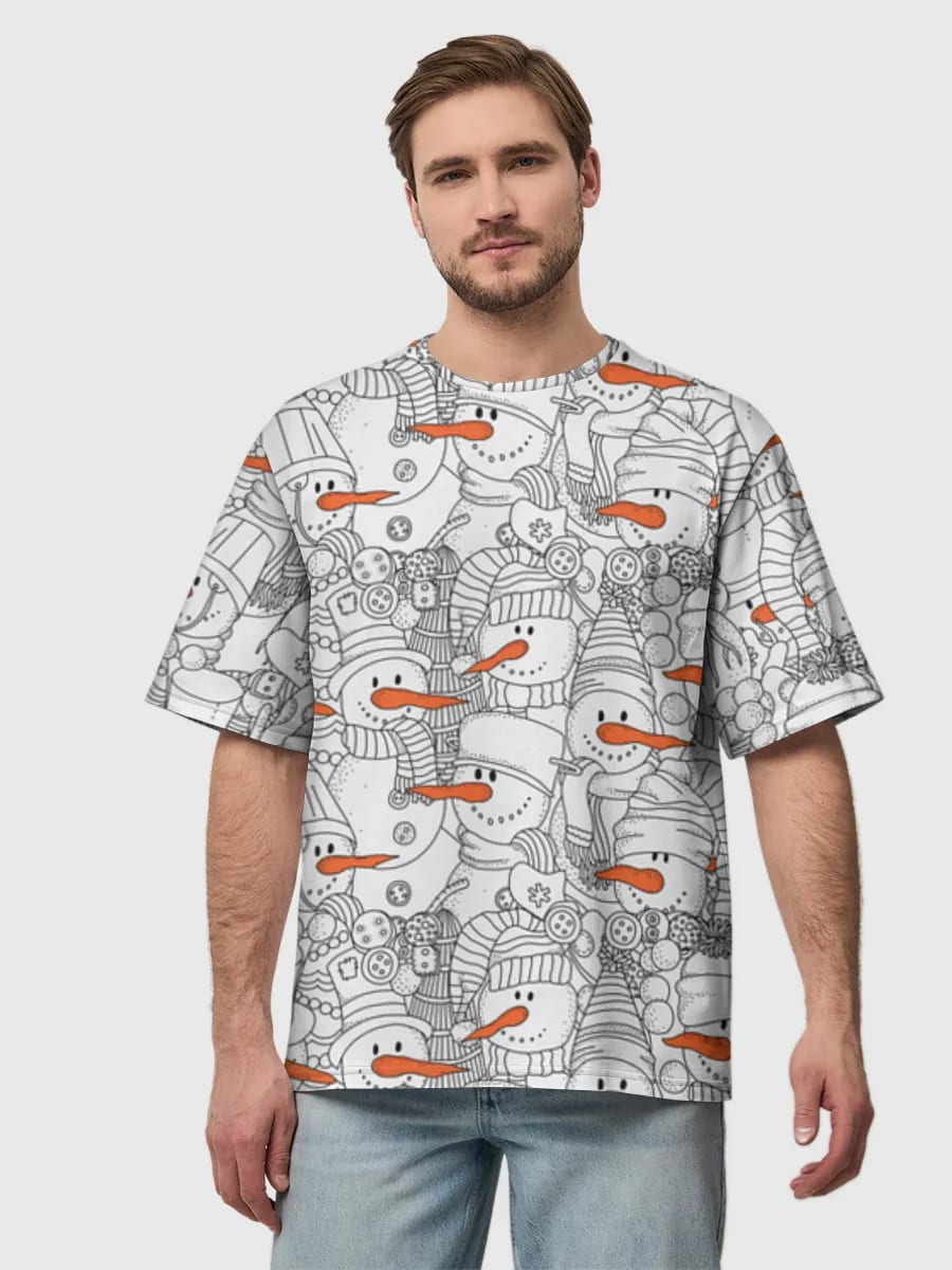 Cozy Snowman Doodle Crowd