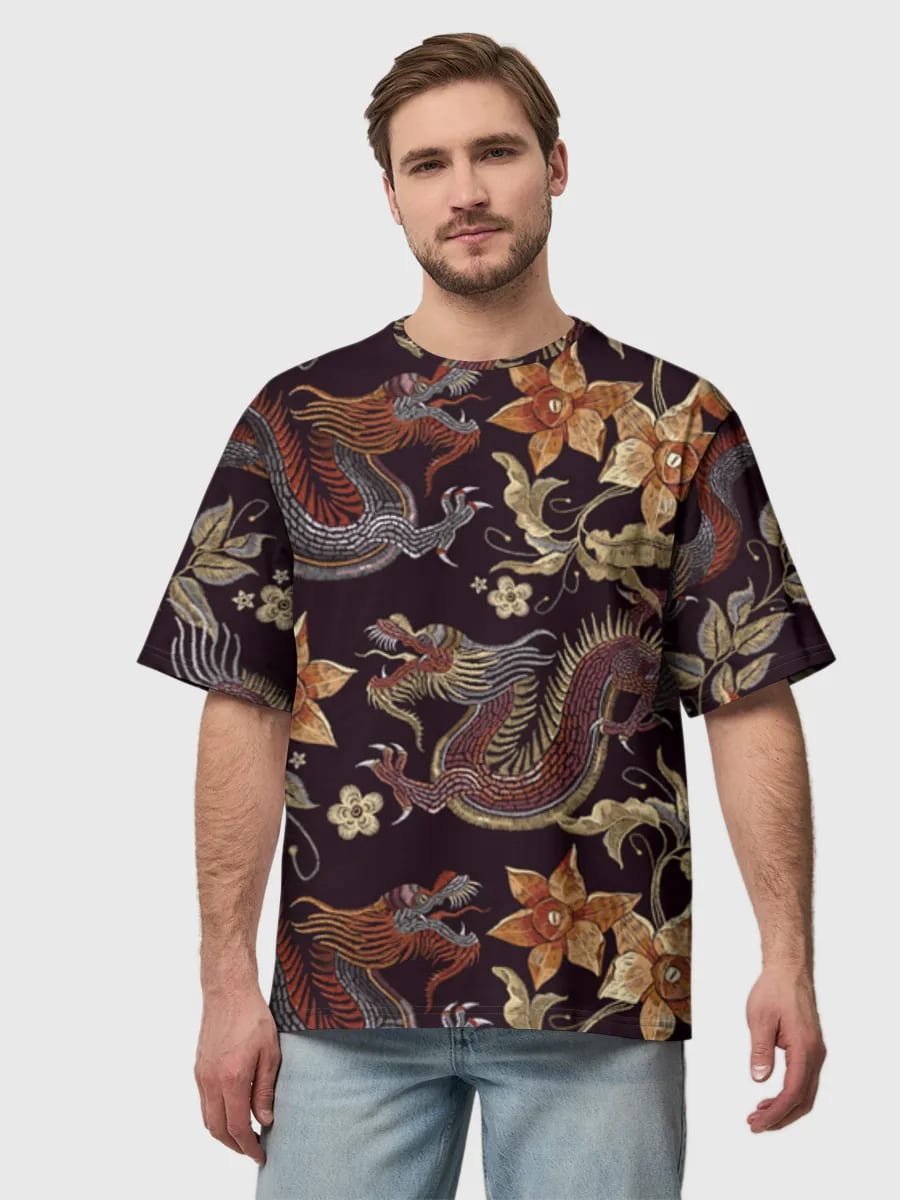 Ornamentale Blumen-Drachen