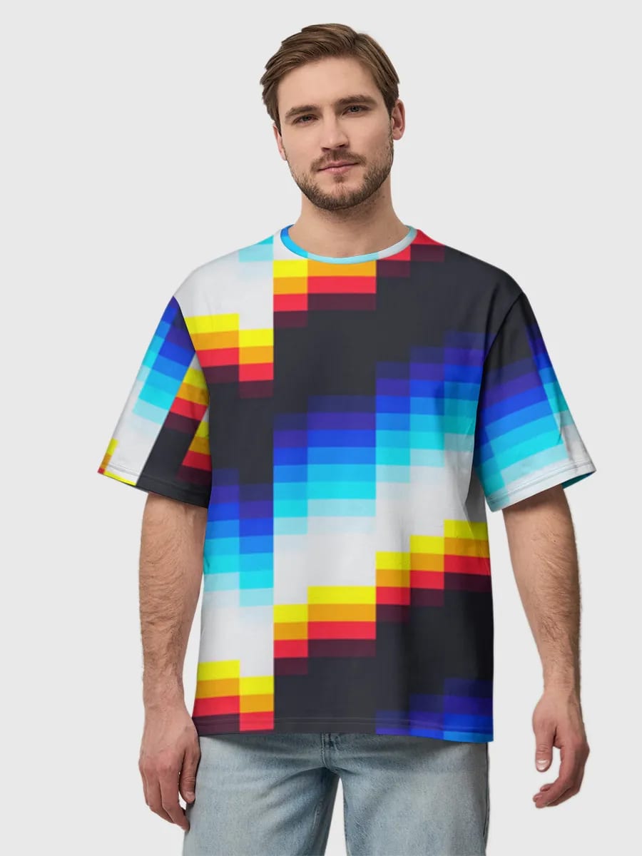 Retro Pixel Chevron Waves