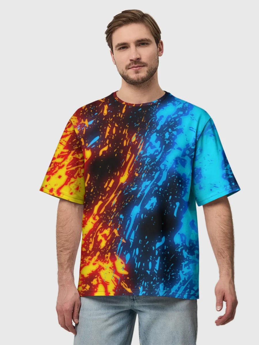Éclaboussures de feu et de glace