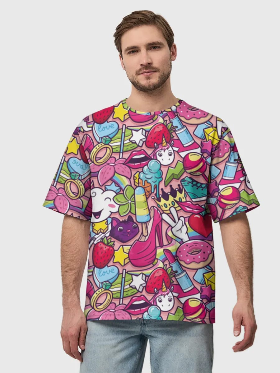 Kawaii Unicorn Doodle Collage