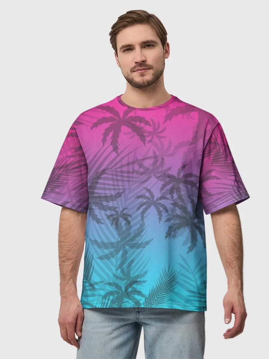 Feuilles de Palmier Tropical Néon