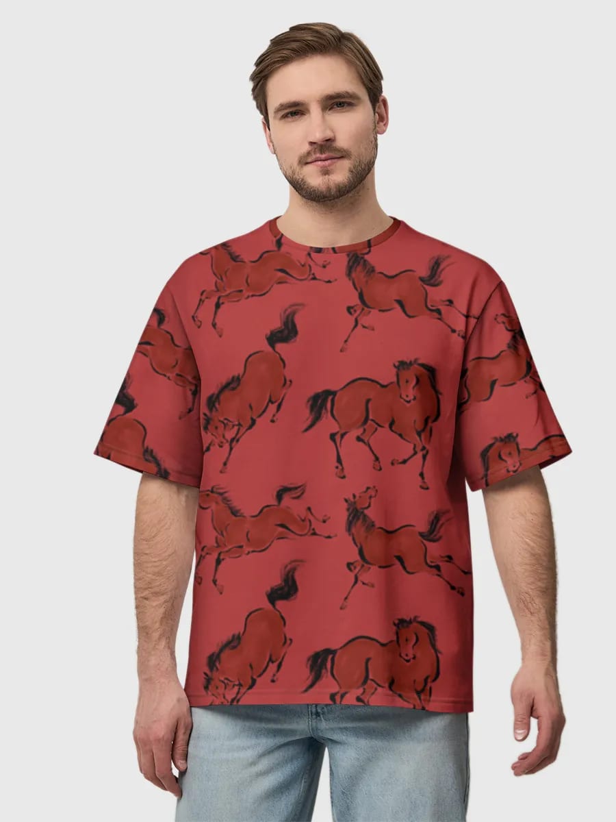 Running Horses Illustration