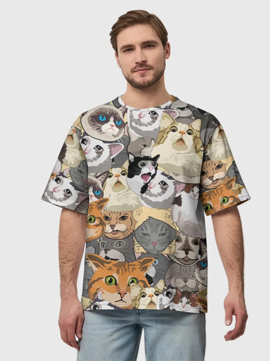 Niedliche Katzengesichter-Collage