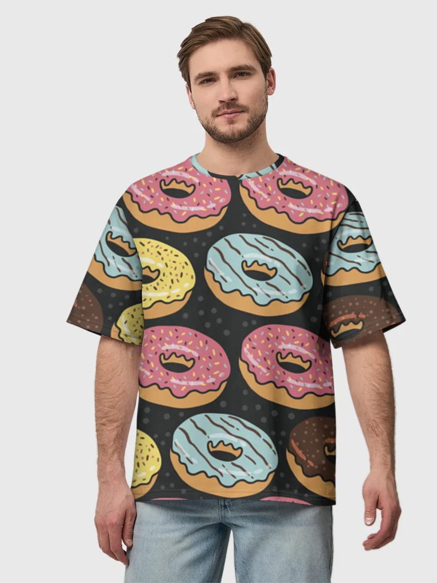 Estampado de rosquilla colorida con chispas
