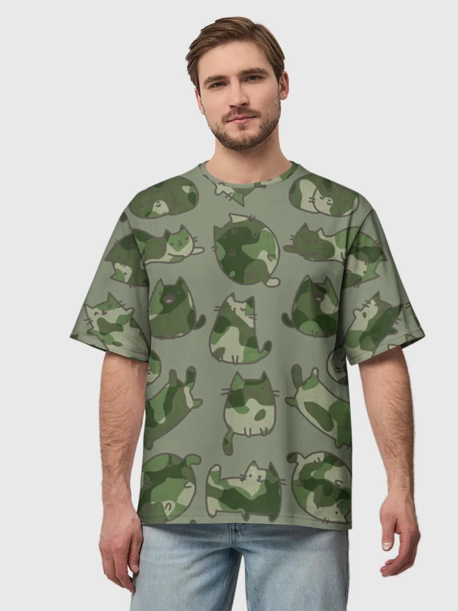 Camo Kätzchen Kritzel Collage