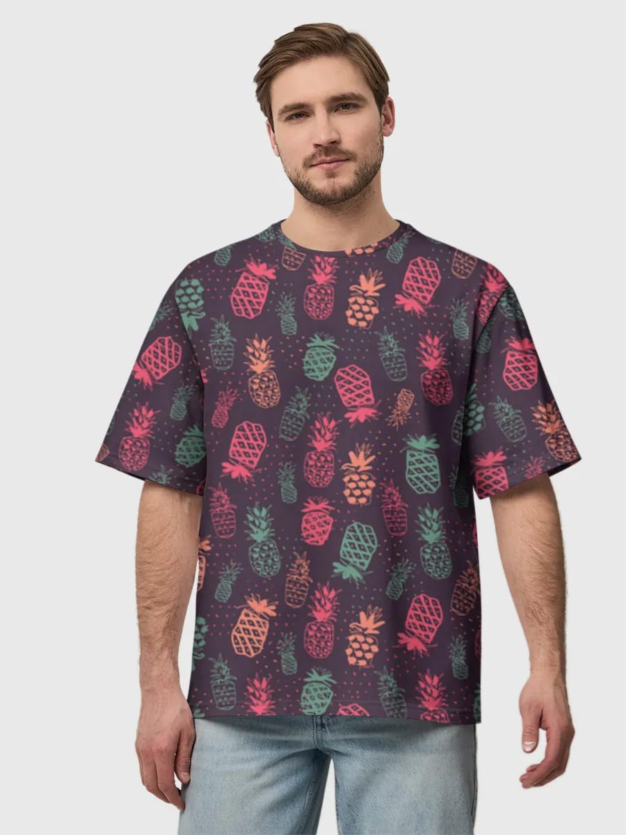 네온 파인애플 두들